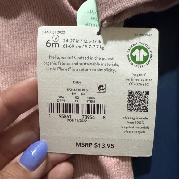 Pink Carters 2way zipper for 6months - Picture 3 of 4